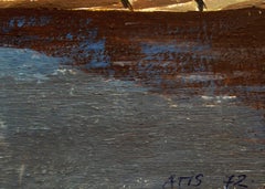 In the port. 1972, Pappe, Mischtechnik, 19x17,2 cm