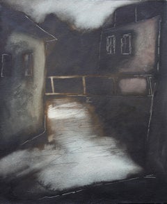 Small Town. 1972. Paper, author`s technique, 21.5x17.5 cm