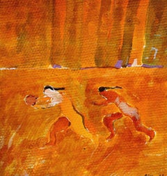 Le jeu. 1973, papier, tempera, 19 x 18 cm