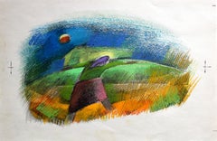 The way home. 1995, paper, mixed media, 15x22 cm