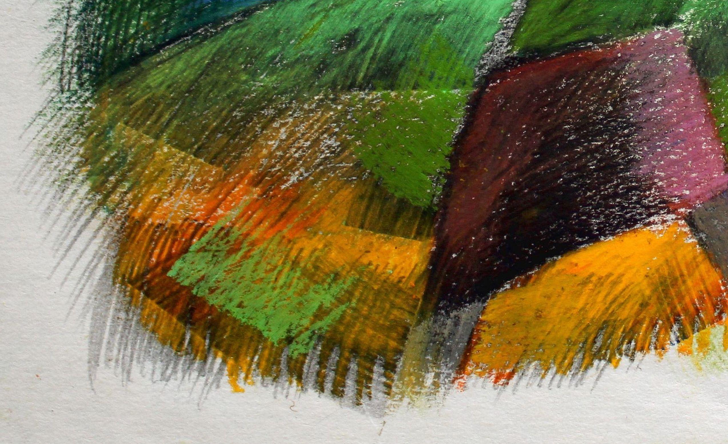 The way home. 1995, Papier, Mischtechnik, 15x22 cm (Zeitgenössisch), Painting, von Atis Ievins