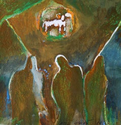 Trois ibex. 1972, papier, tempera, 12,5 x 12,3 cm