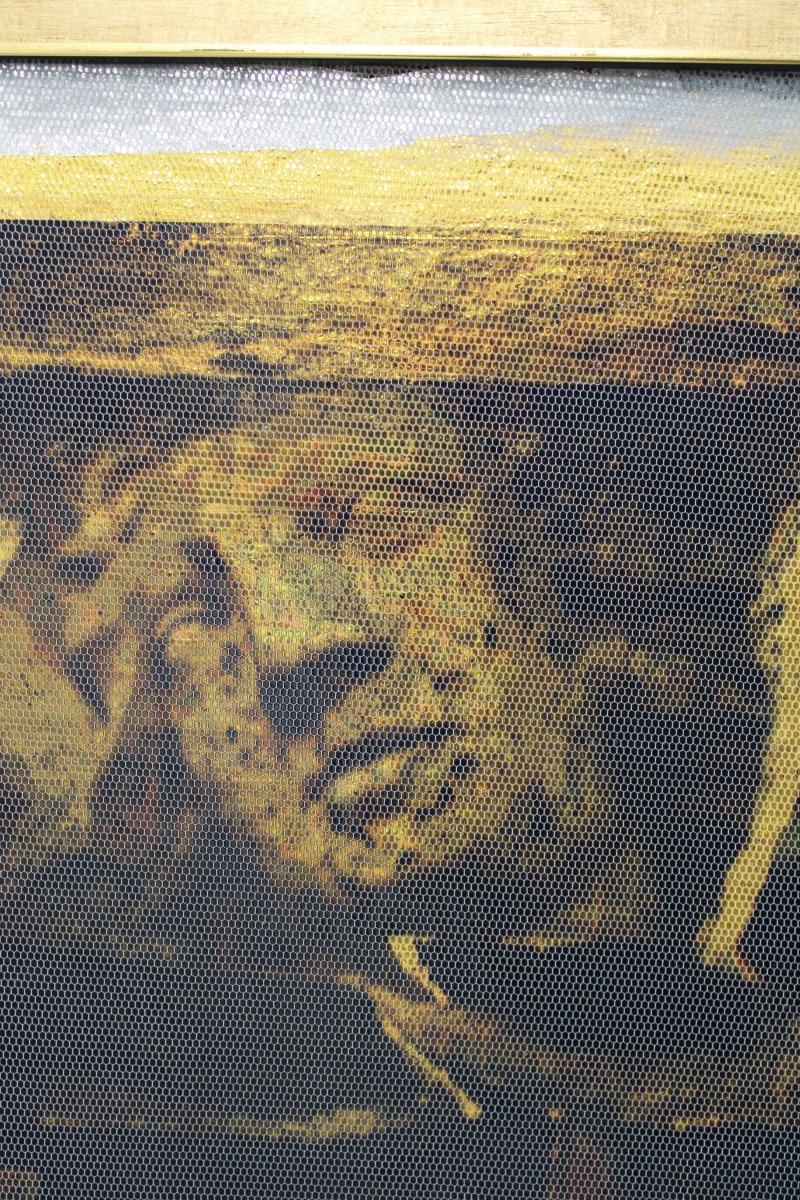 Event. 2019, cardboard, author's technique, 80x100 cm - Modern Art by Atis Ievins