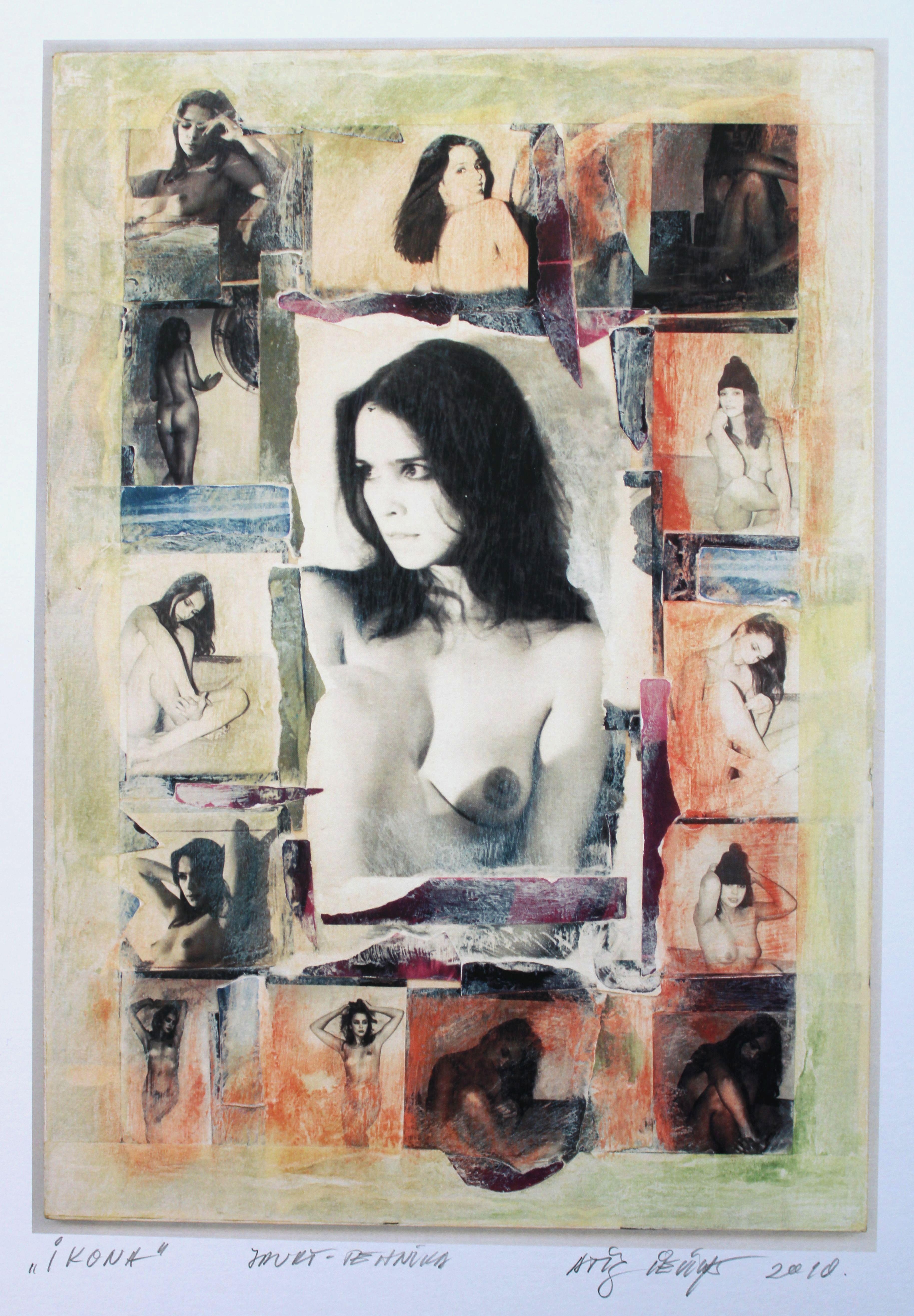 Icono. 2010. Papel, técnica mixta, 30,5x21,5 cm - Print de Atis Ievins
