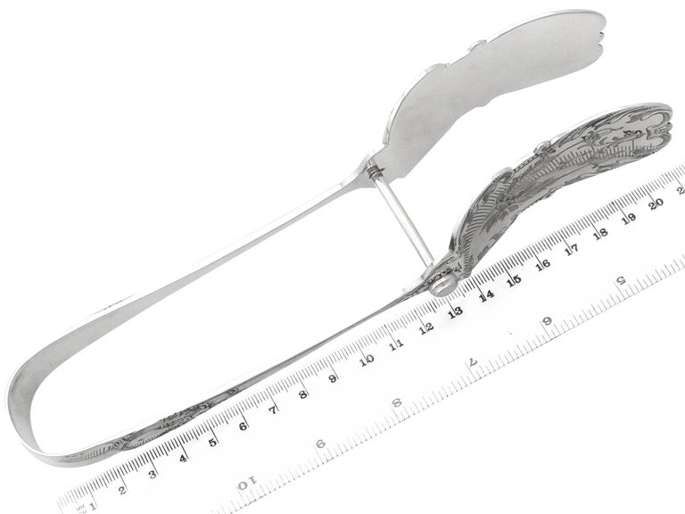 Atkin Brothers Antique Edwardian Sterling Silver Asparagus Tongs For