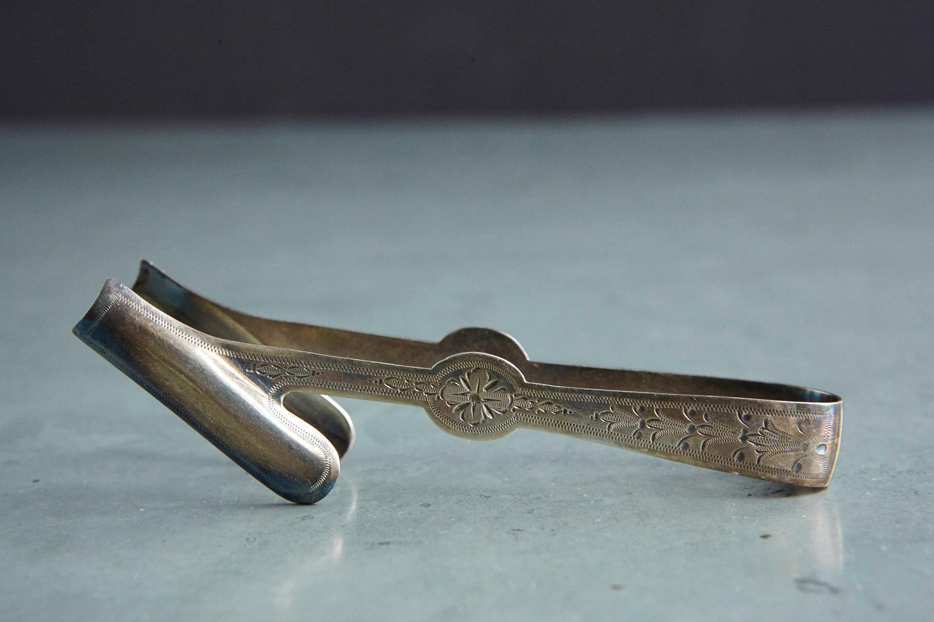 Early 20th Century Atkin Brothers Set of Eight Individual English Silver Asparagus Serving Tongs