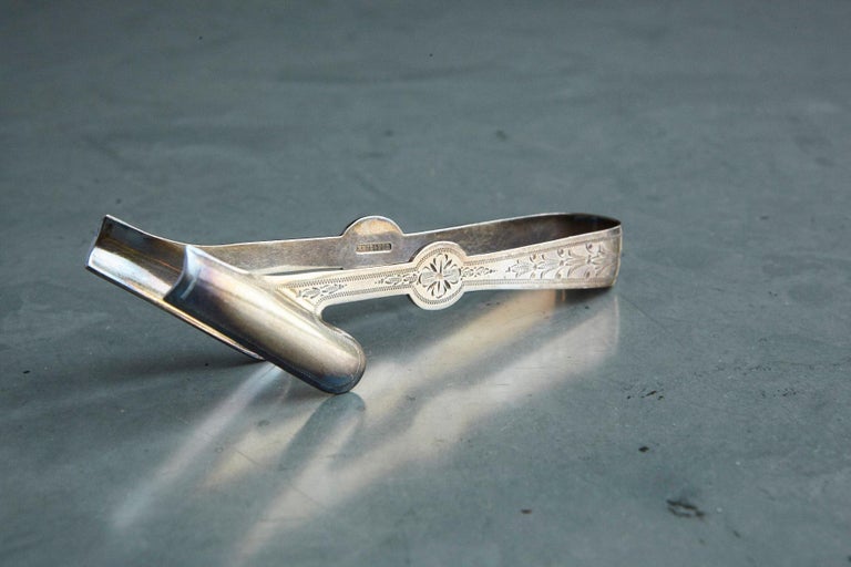 Atkin Brothers Set of Eight Individual English Silver Asparagus Serving Tongs at 1stDibs