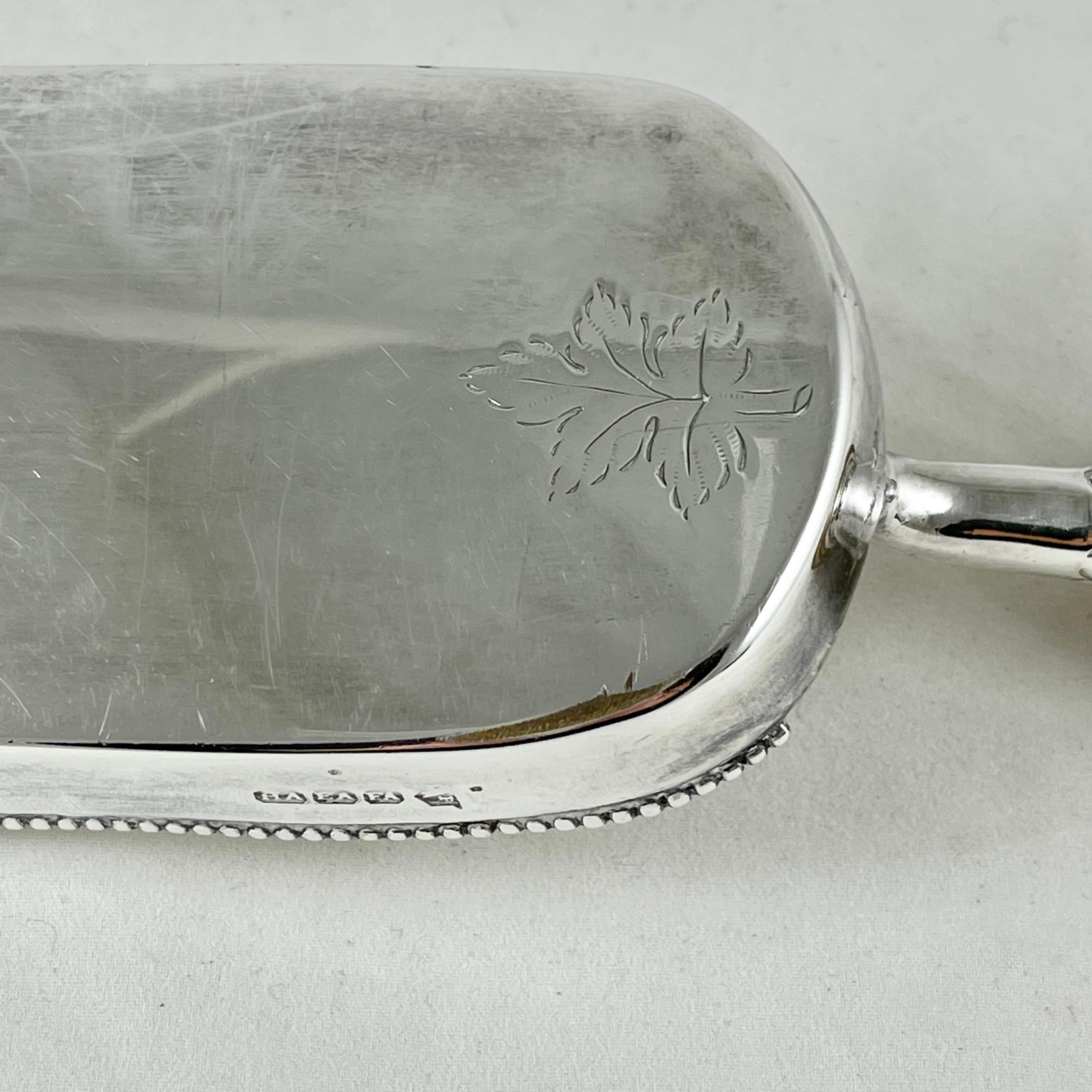 20th Century Atkin Brothers Sheffield England Stag Horn Handle & Silver Plate Table Crumber For Sale