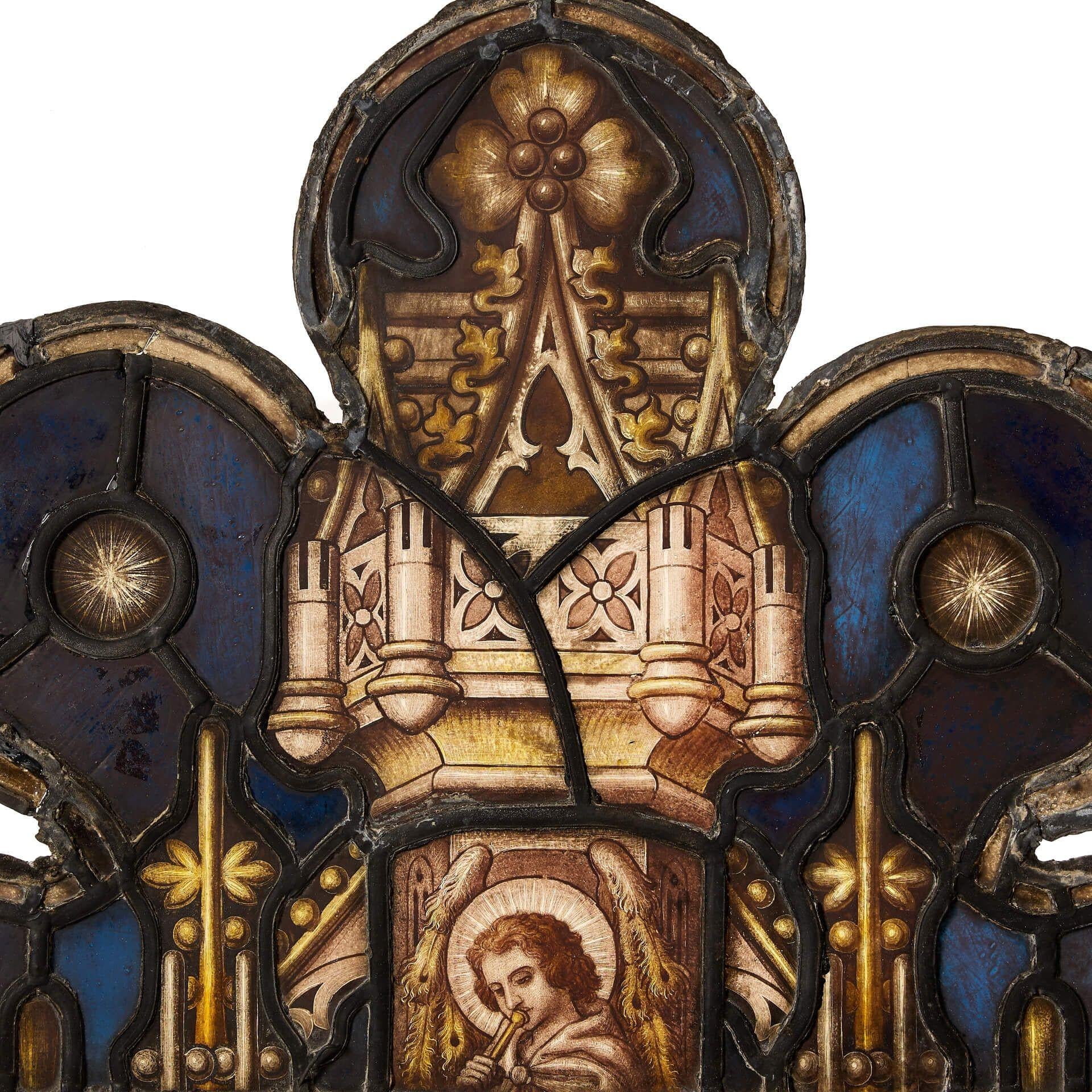 Victorien Atkinson Bros Reclaimed Stained Glass Church Window (vitrail d'église récupéré) en vente
