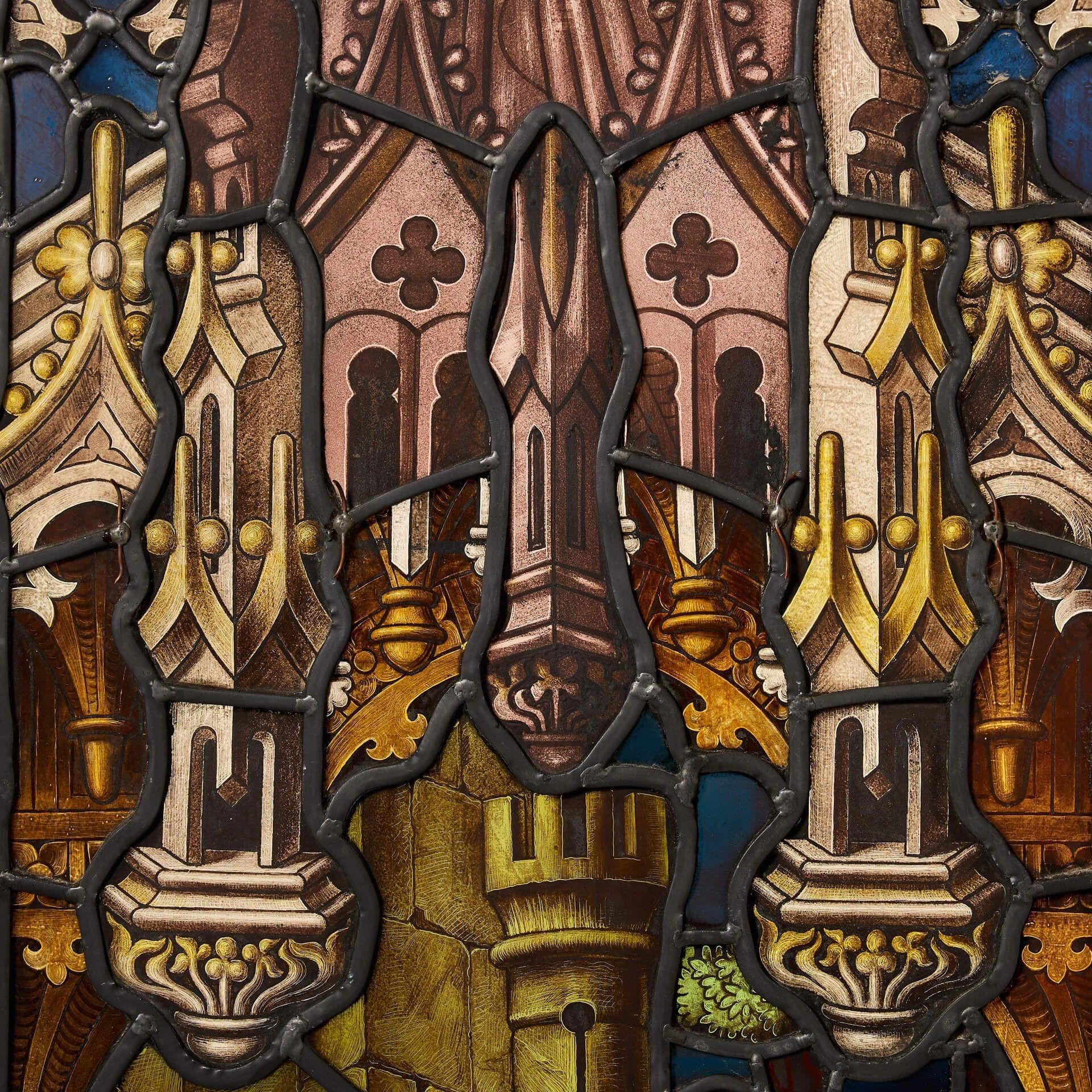 Anglais Atkinson Bros Reclaimed Stained Glass Church Window (vitrail d'église récupéré) en vente