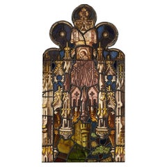 Antique Atkinson Bros Reclaimed Stained Glass Church Window