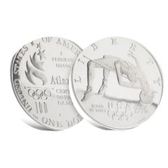 Atlanta 1996 Olympic High Jump Silver Dollar, US Commemorative Proof Coin