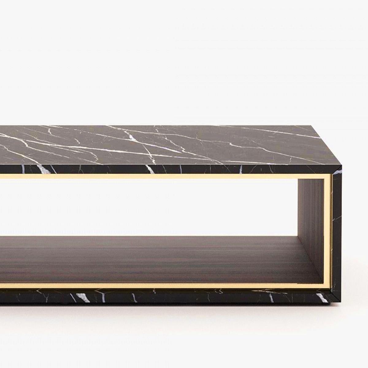 Contemporary Atlanta Marble Coffee Table For Sale