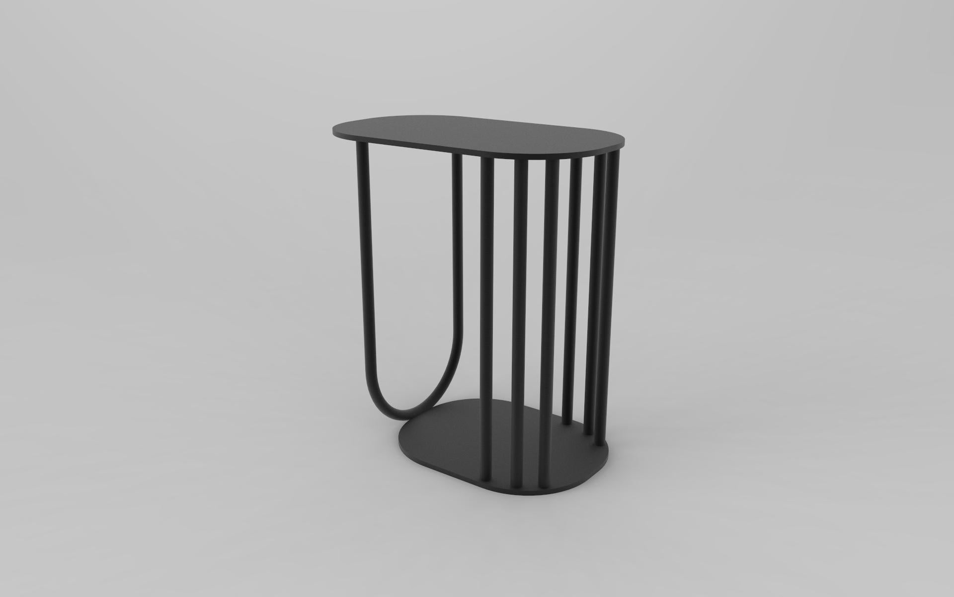Atlantis Side Table by Studio Laf 
Dimensions: L 40 cm x W 23 x H 44 cm
Materials: Metal
Also Available in two different materials: Black Metal or Brass, please contact us for more information.


It emerged with a combination of simple linear