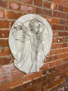 Atlanta Terracotta Company Cast Putti Bas Relief Rondel