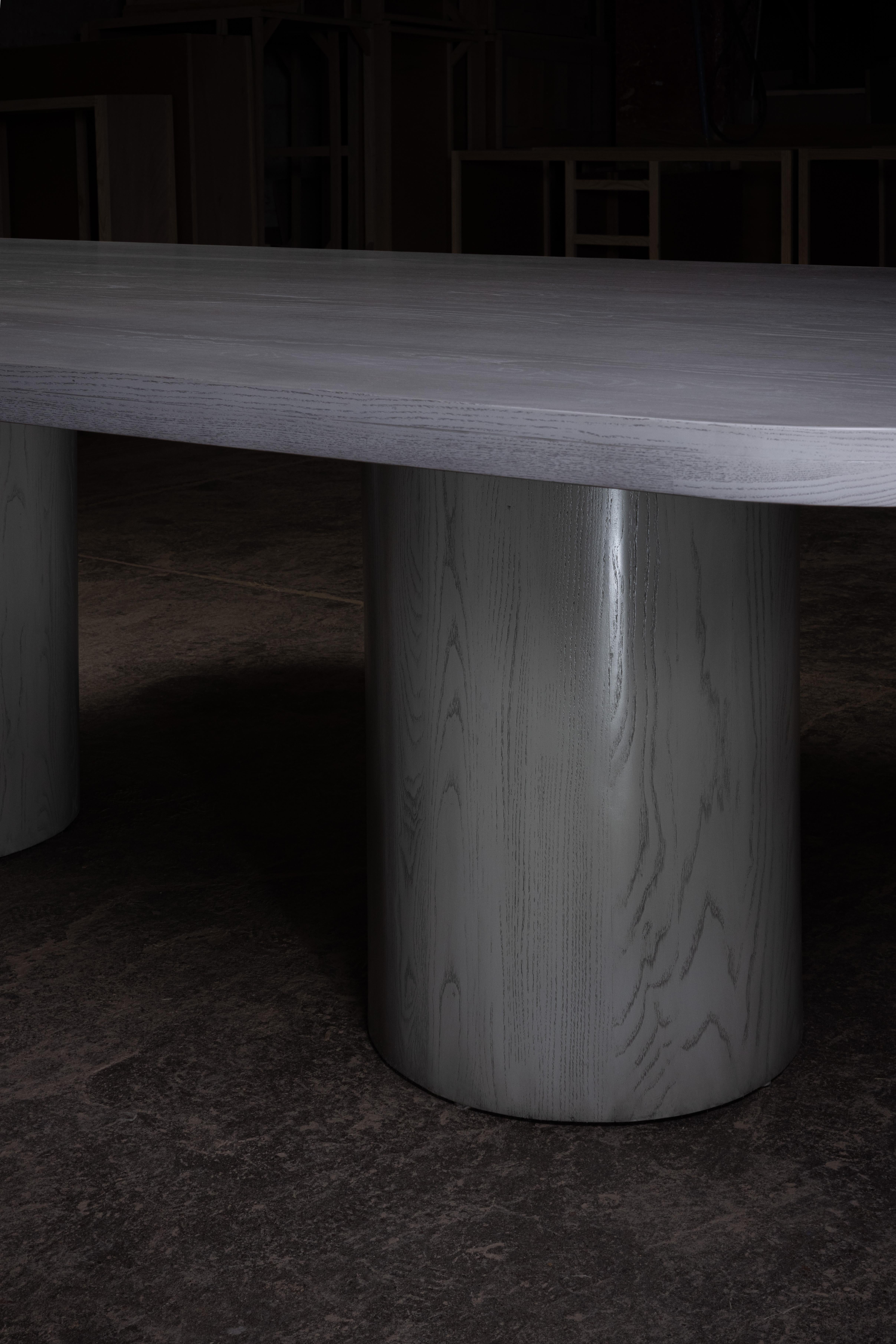 black cerused oak dining table