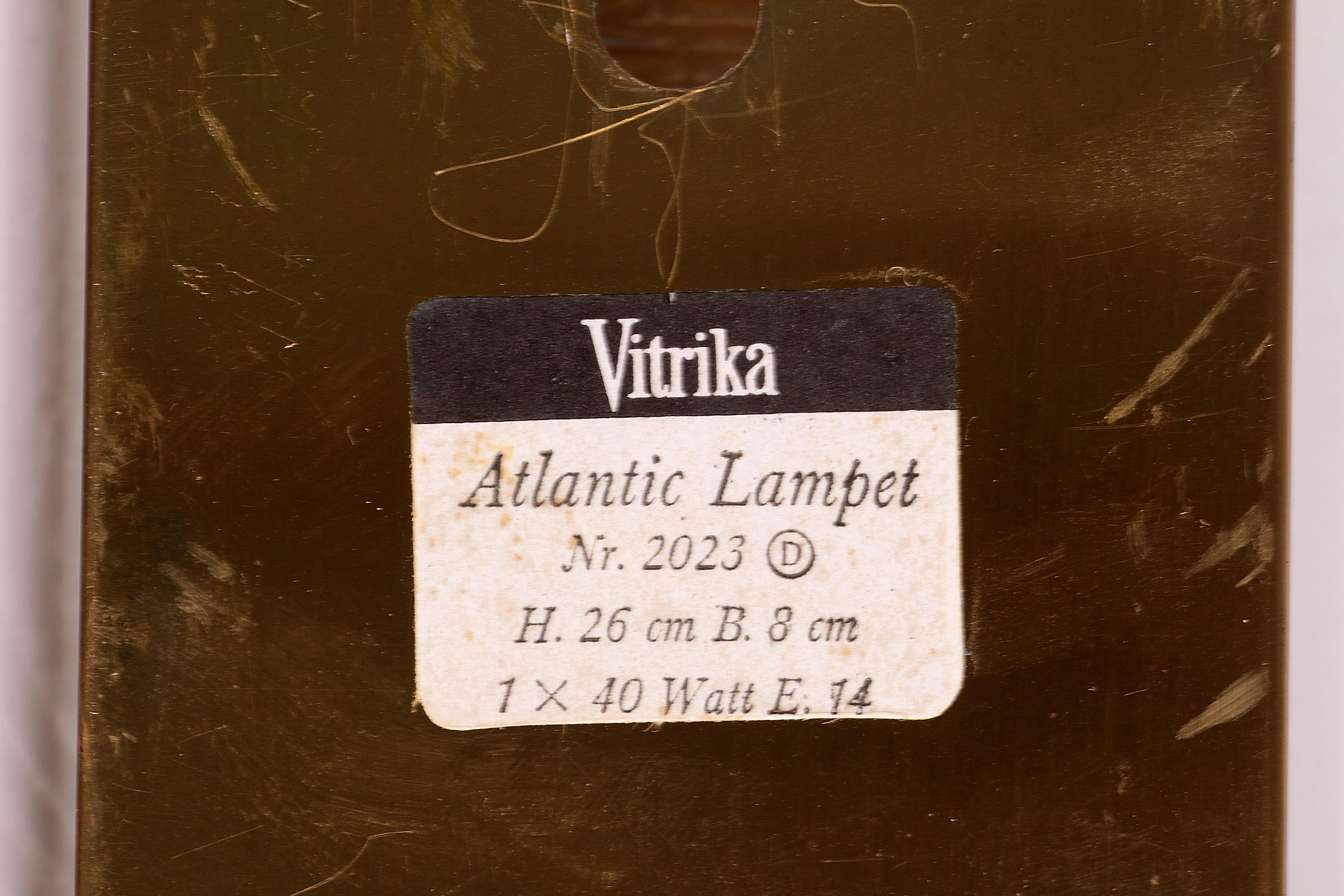 Atlantic Double Wall Lamp by Vitrika, 1970s Danish Design For Sale 7