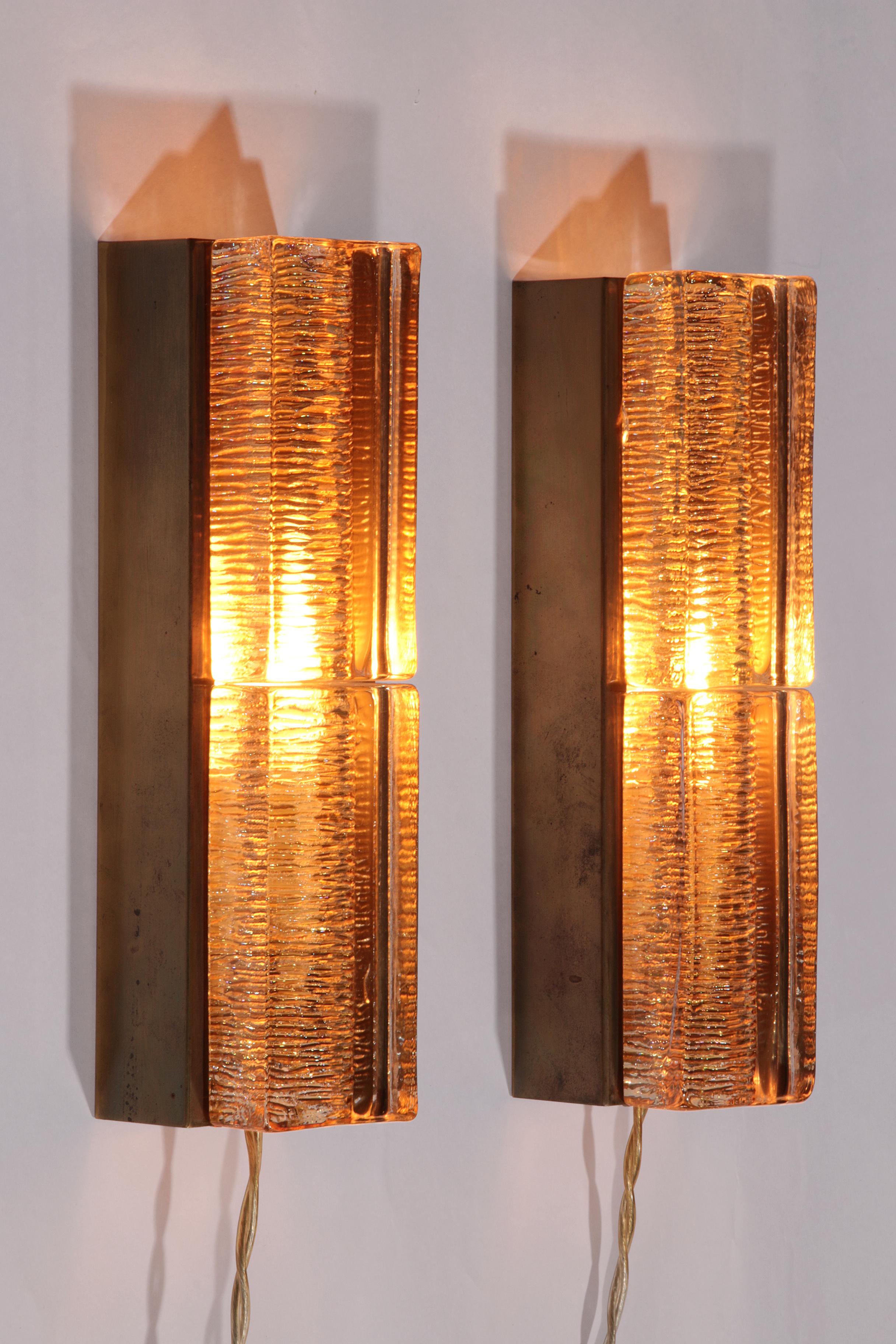 Scandinavian Modern Atlantic Double Wall Lamp by Vitrika, 1970s Danish Design For Sale