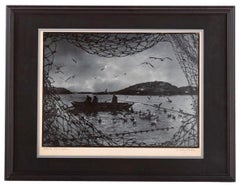 "Atlantic Pound Netters" Exhibited Photograph by A. Aubrey Bodine 1950s