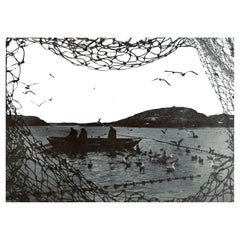 "Atlantic Pound Netters" Exhibited Photograph by A. Aubrey Bodine 1950s