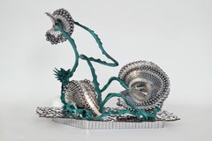 Atlantic Table Lamp, Acrylic Pearl Beads and Nylon Thread by Lady Sister