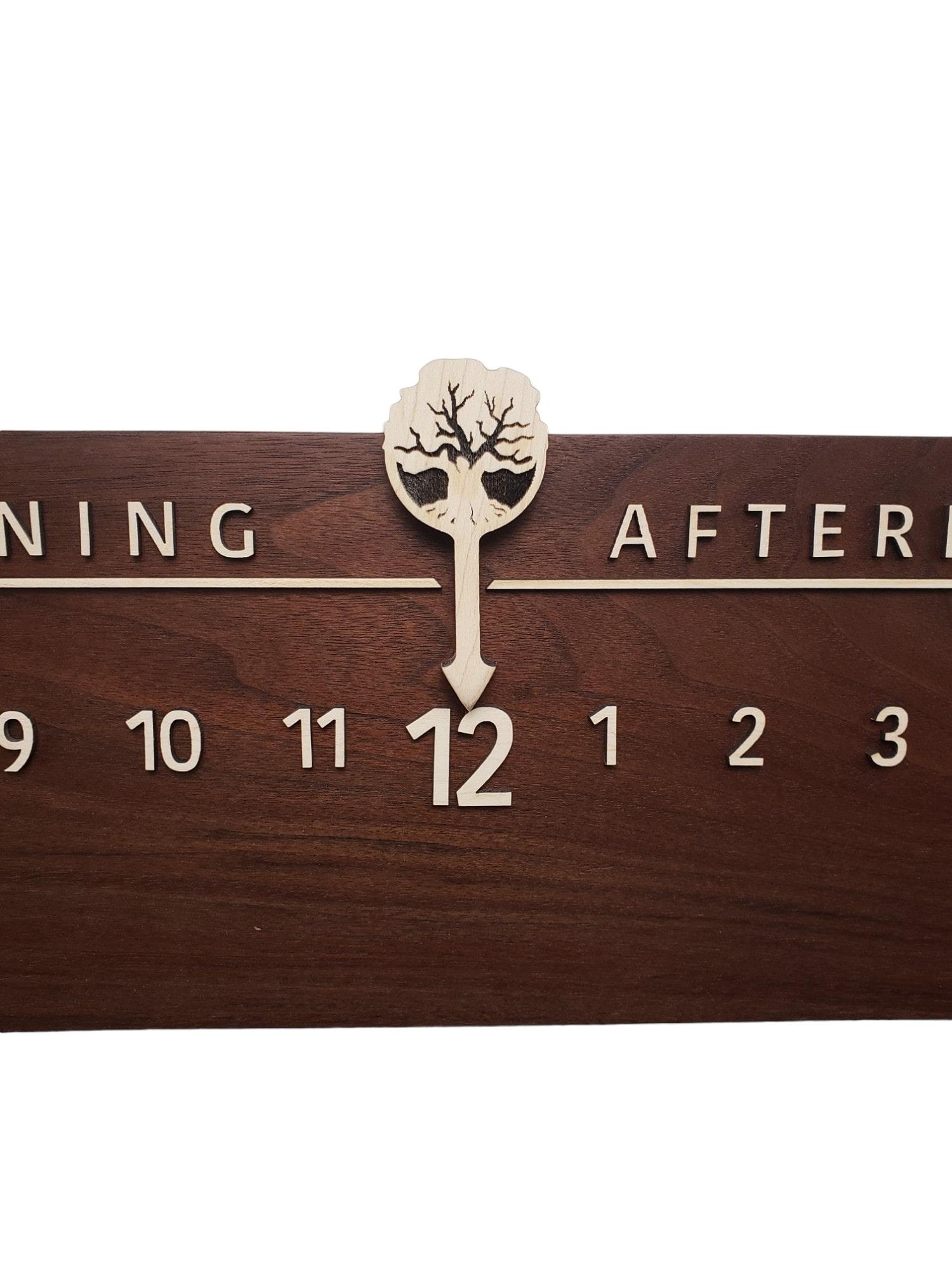 Organic Modern Atlantis: 3-Foot Walnut and Maple Linear Clock