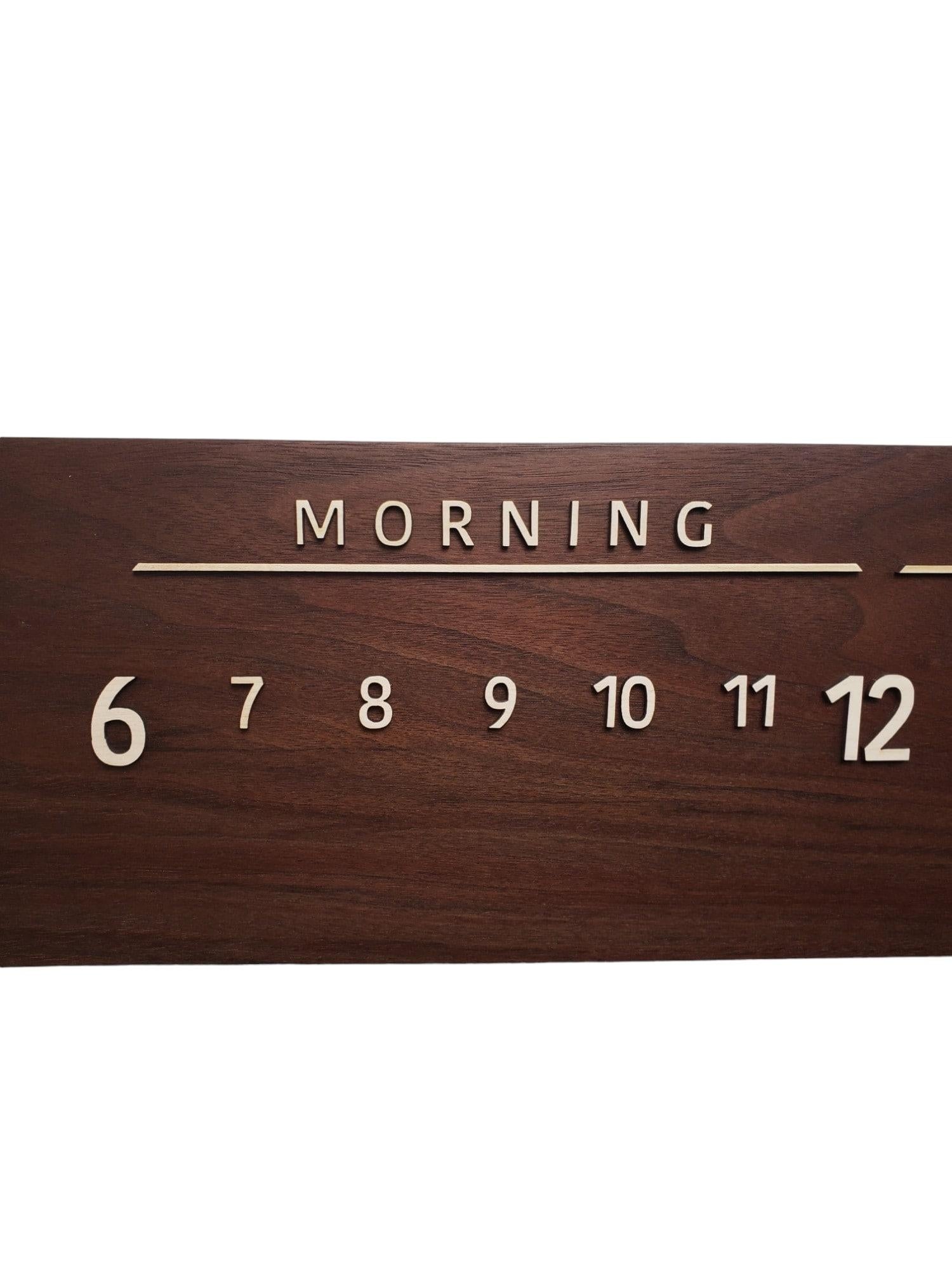 Atlantis: 3-Foot Walnut and Maple Linear Clock In New Condition In Asheville, NC