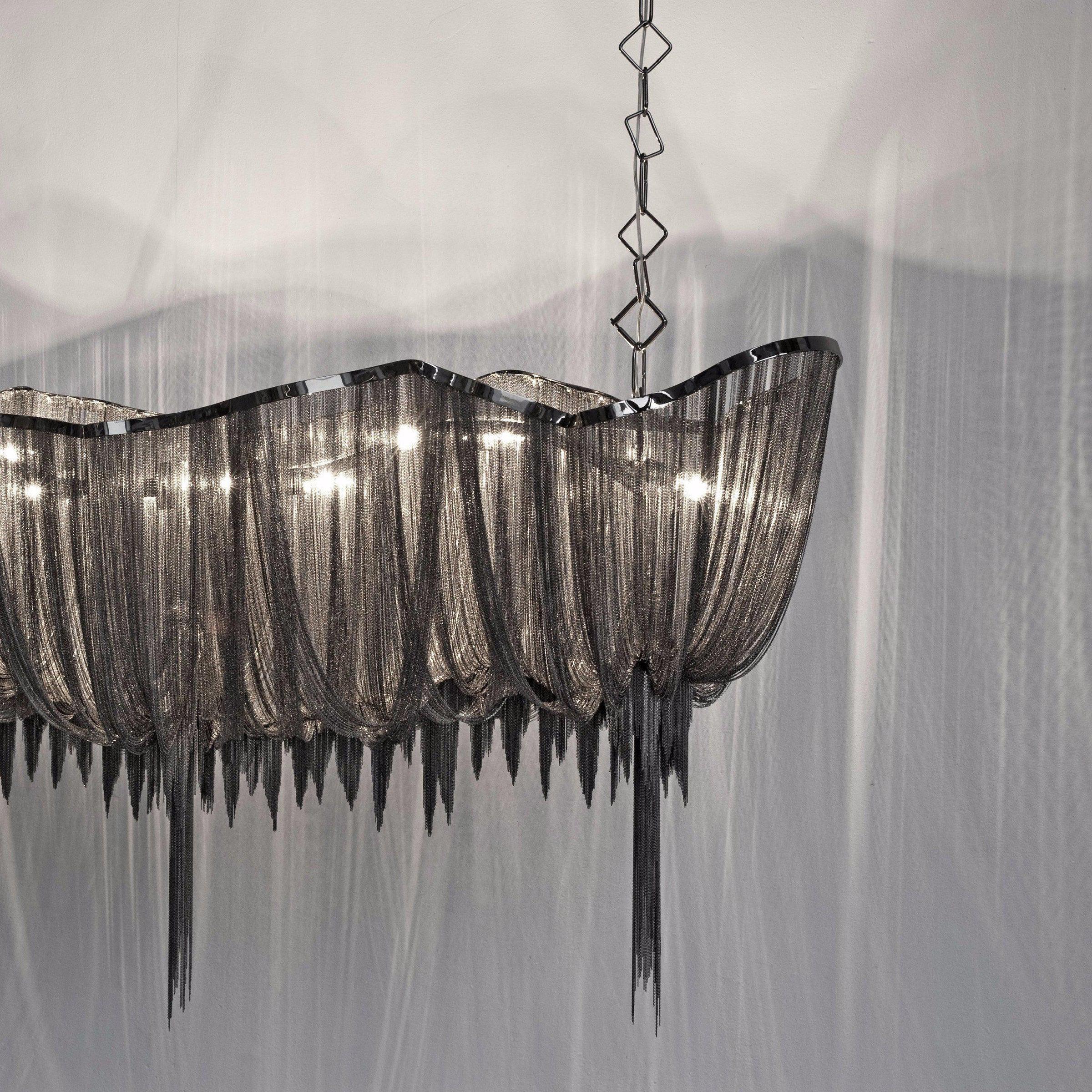 Lampadario a catena 'Atlantis' in nichel nero di Barlas Baylar per Terzani in vendita 2
