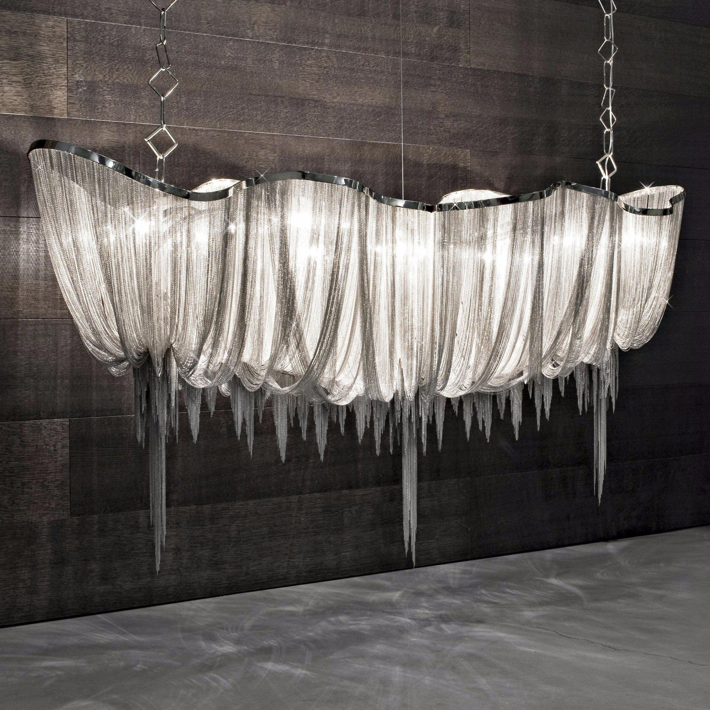 Lampadario a catena 'Atlantis' in nichel nero di Barlas Baylar per Terzani in vendita 1