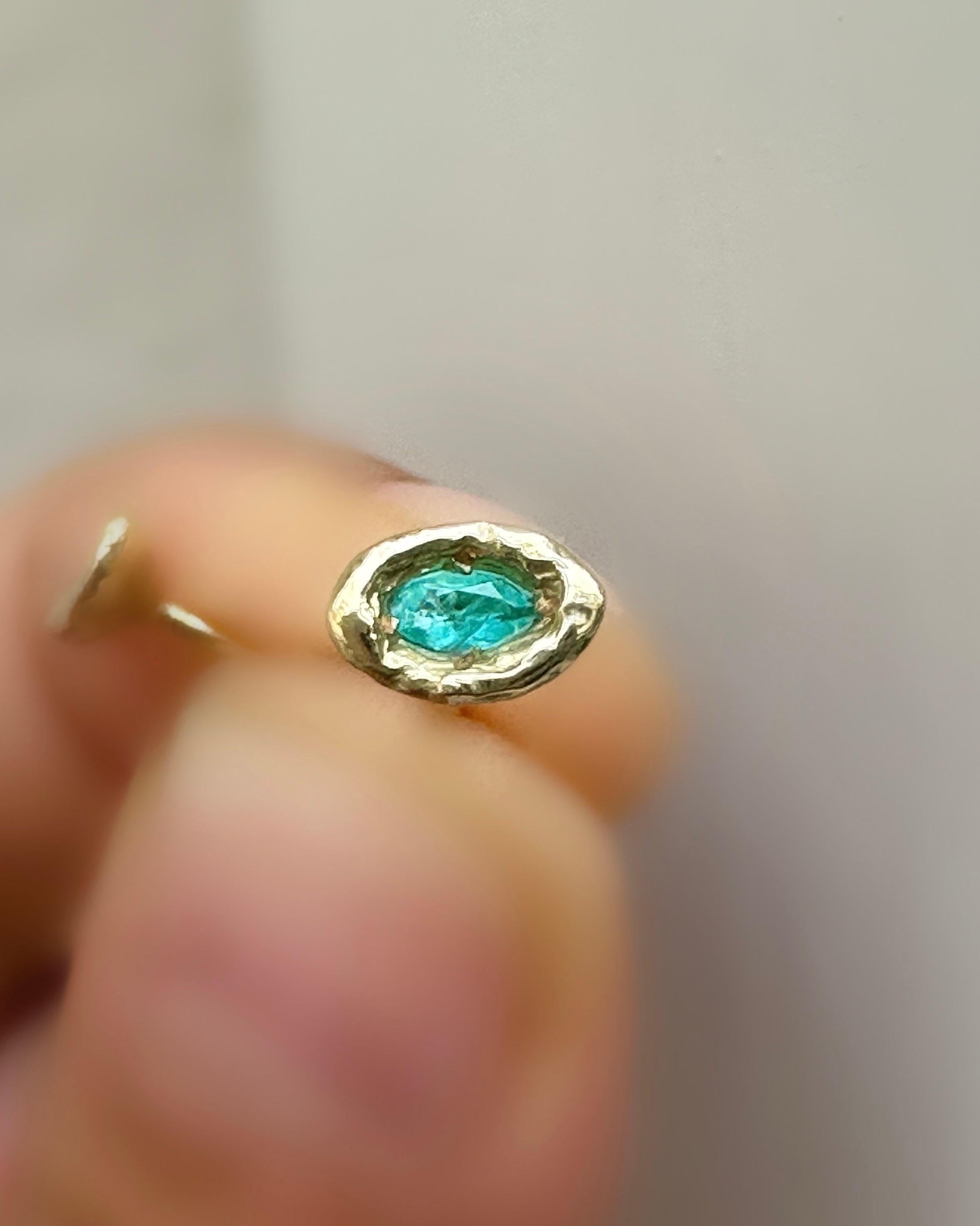 Women's Atlantis Brazilian Paraiba Tourmaline Marquise Studs in Gold in stock