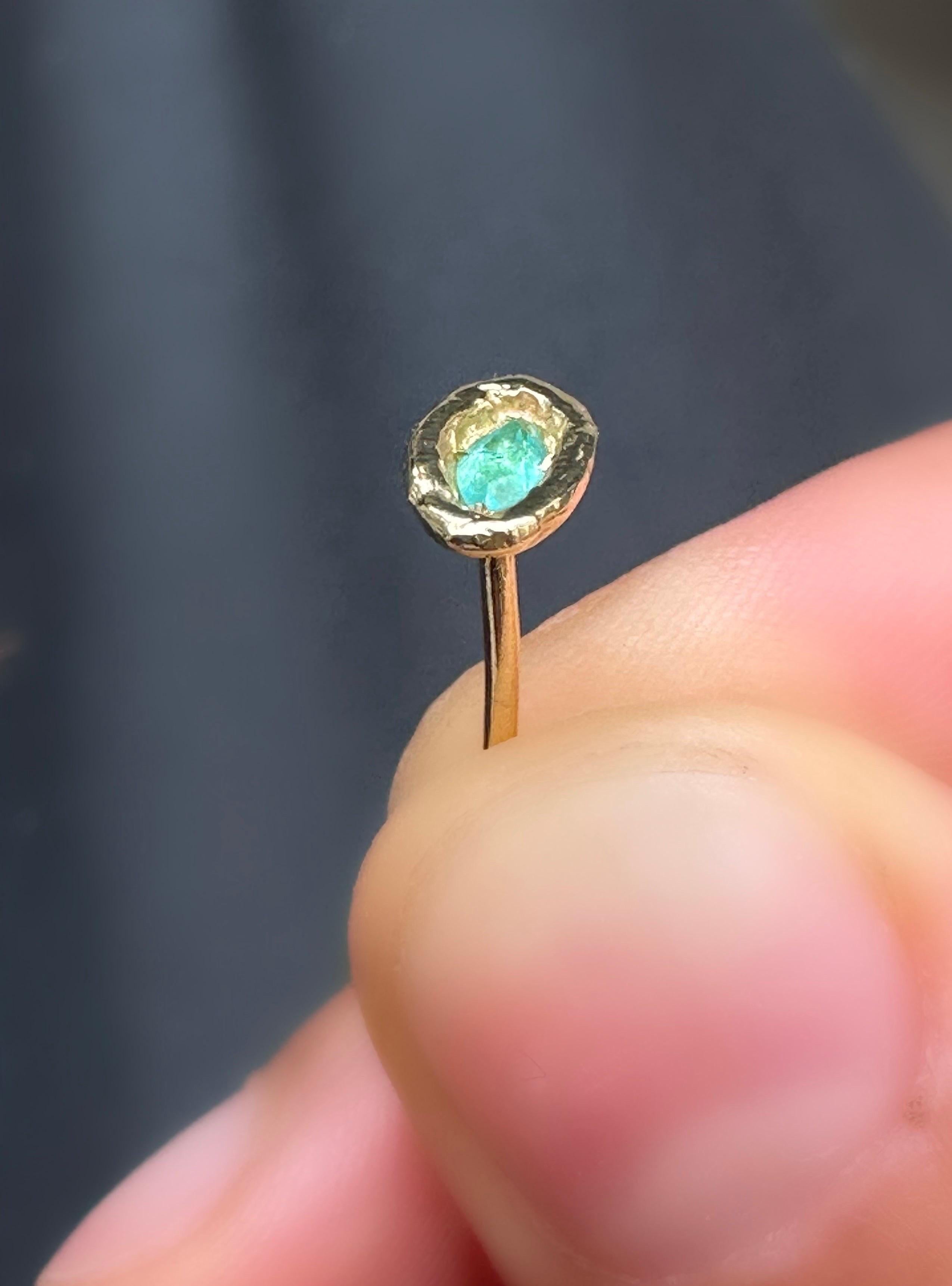 Atlantis Brazilian Paraiba Tourmaline Marquise Studs in Gold in stock 2