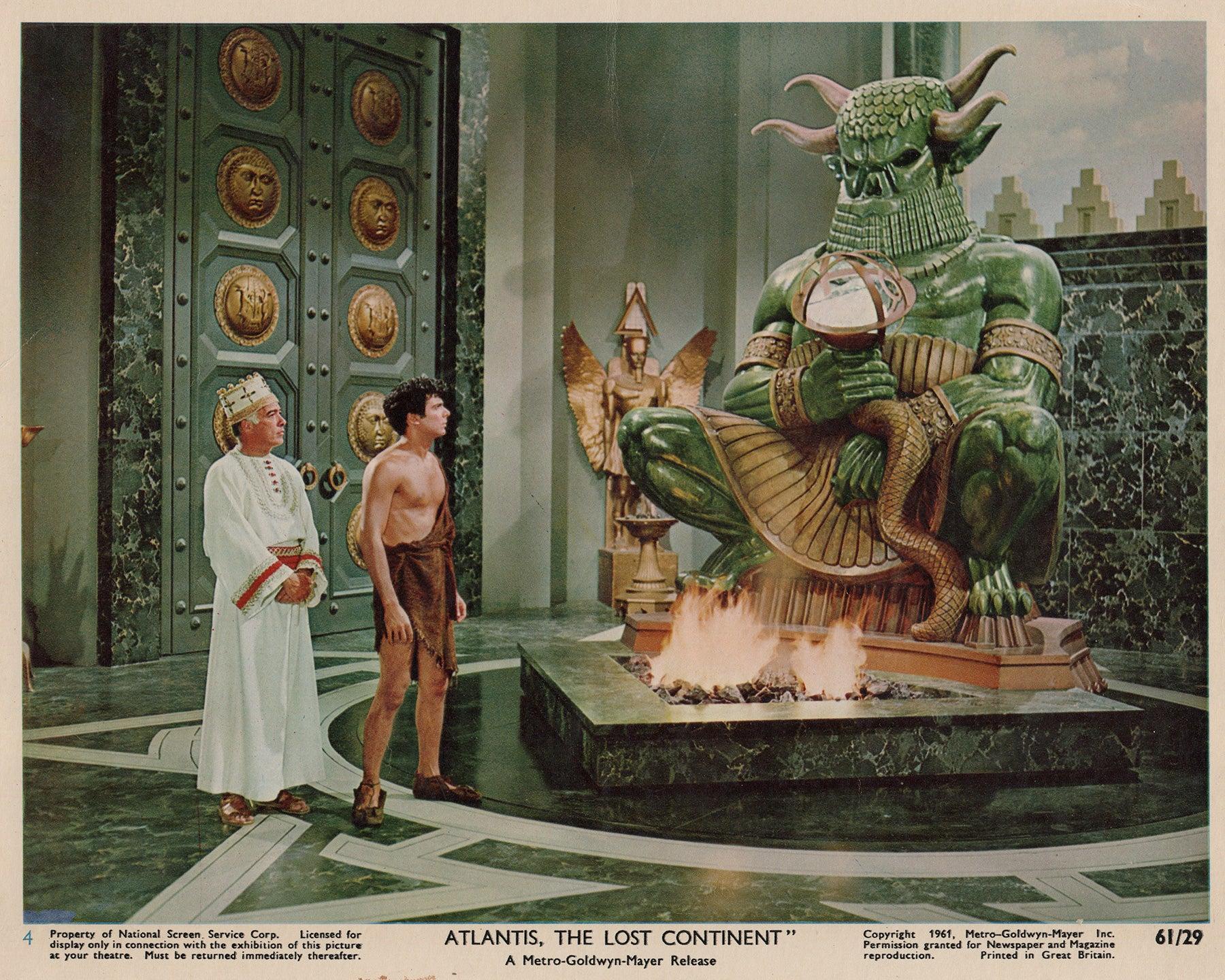 Atlantis Der verlorene Kontinent 1961 Lobbykarte - Gerahmt (Papier) im Angebot