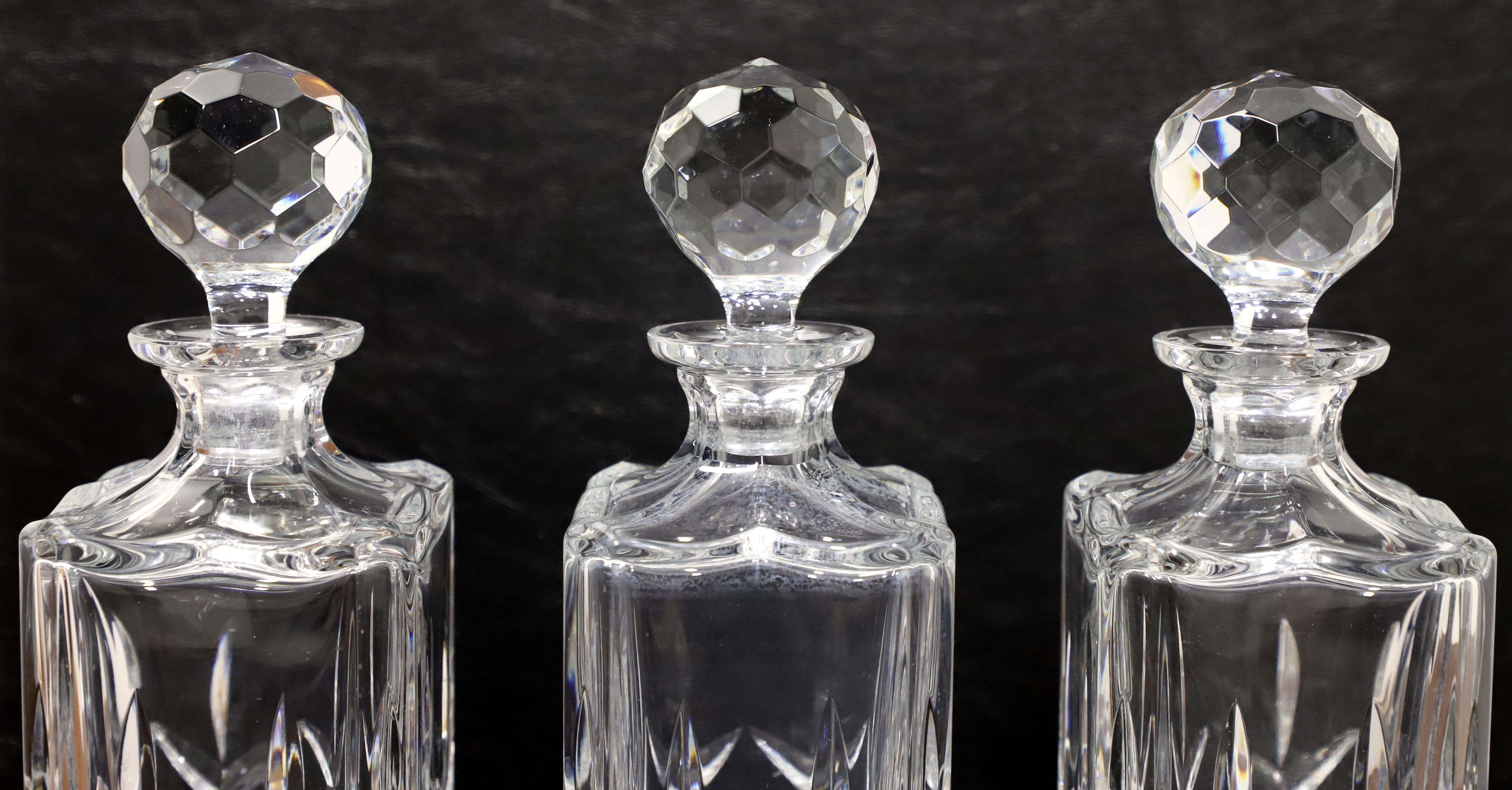 Cristal ATLANTIS CRISTASIA Trio de carafes en cristal de plomb de la fin du 20e siècle