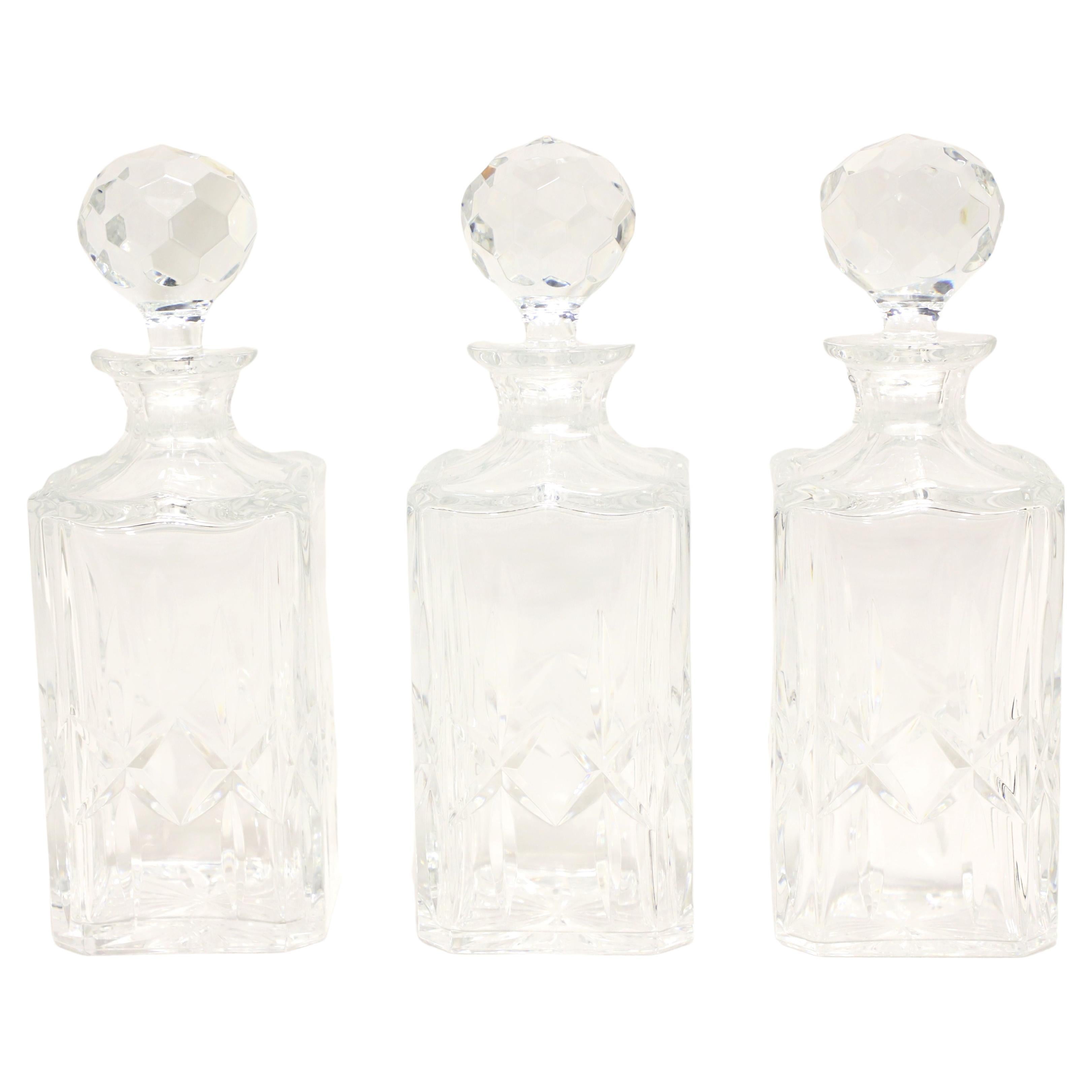 ATLANTIS CRISTASIA Trio of Late 20th Century Lead Crystal Decanters For Sale