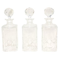 ATLANTIS CRISTASIA Trio de carafes en cristal de plomb de la fin du 20e siècle