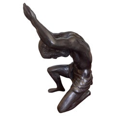 Atlas Ball Holder Statue in Bronze