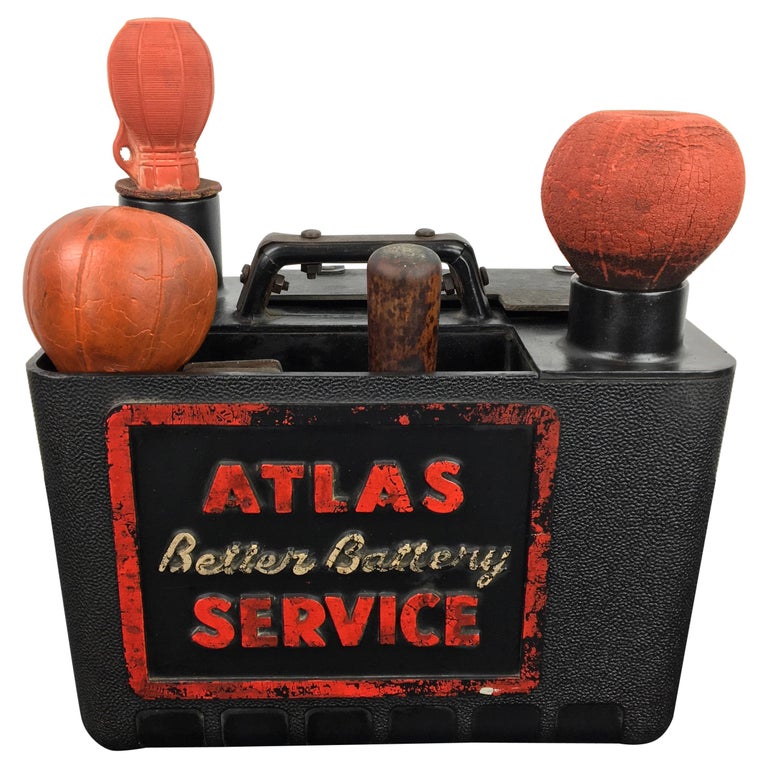 Atlas Battery Tester Filled with Original Test Tools at 1stDibs
