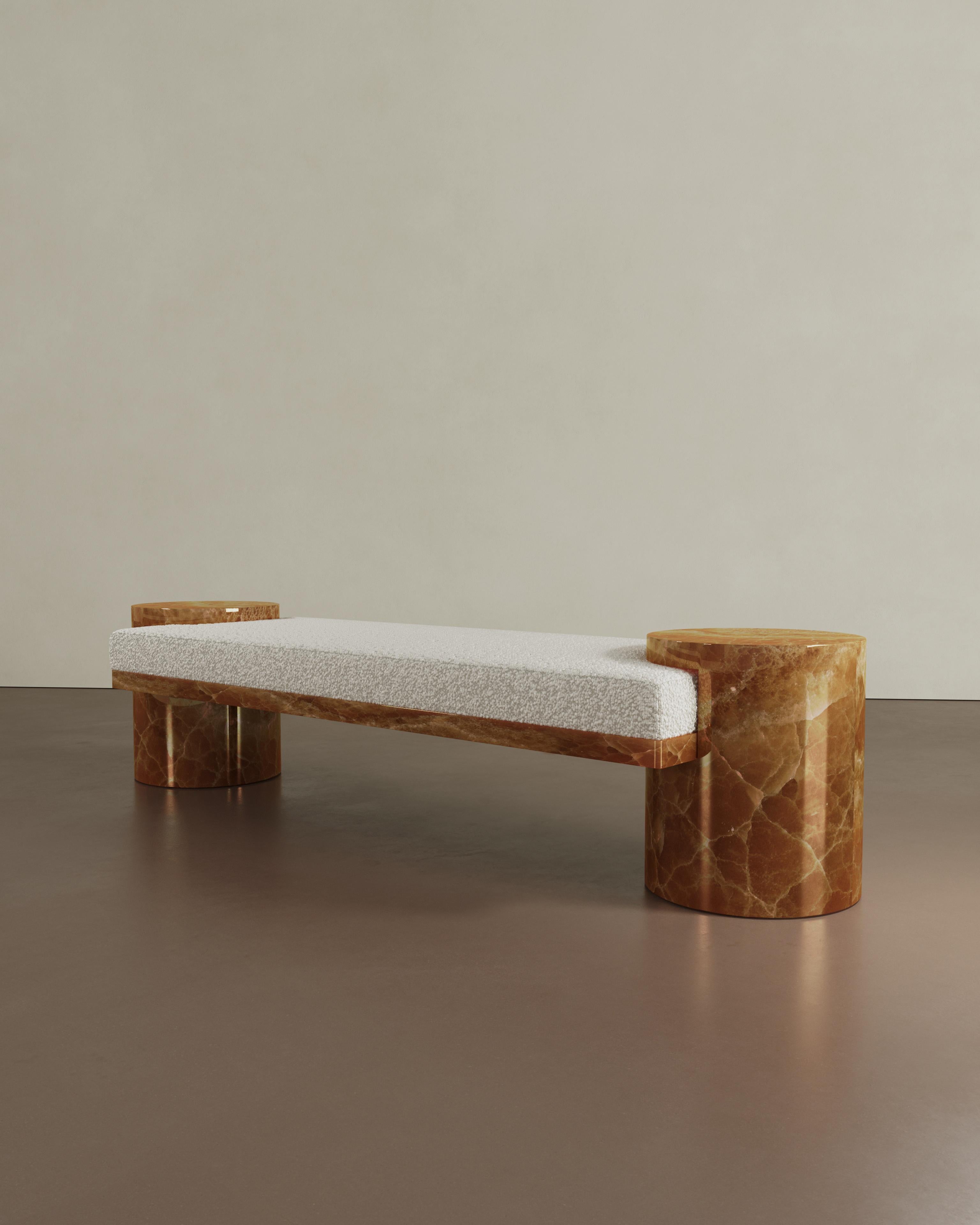 Atlas Bench in Calacatta Viola By The Essentialist In New Condition For Sale In ROSE BAY, AU