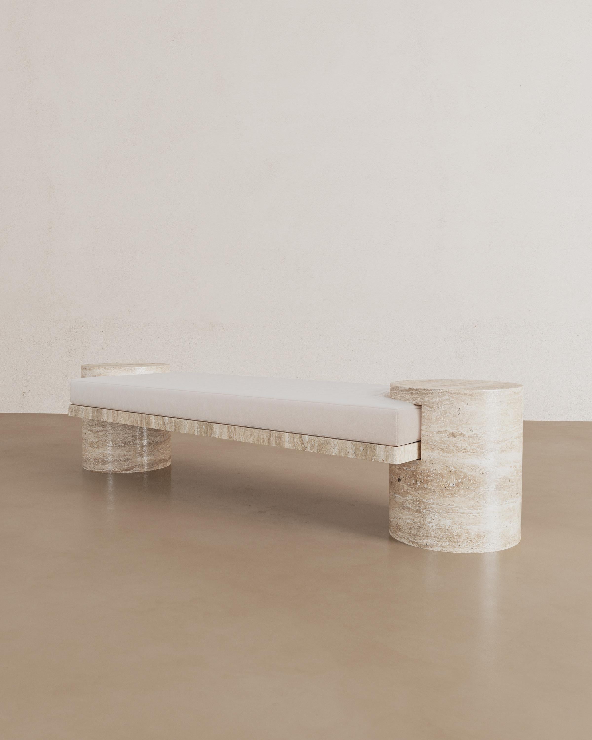 Onyx Atlas Bench in Calacatta Viola By The Essentialist For Sale