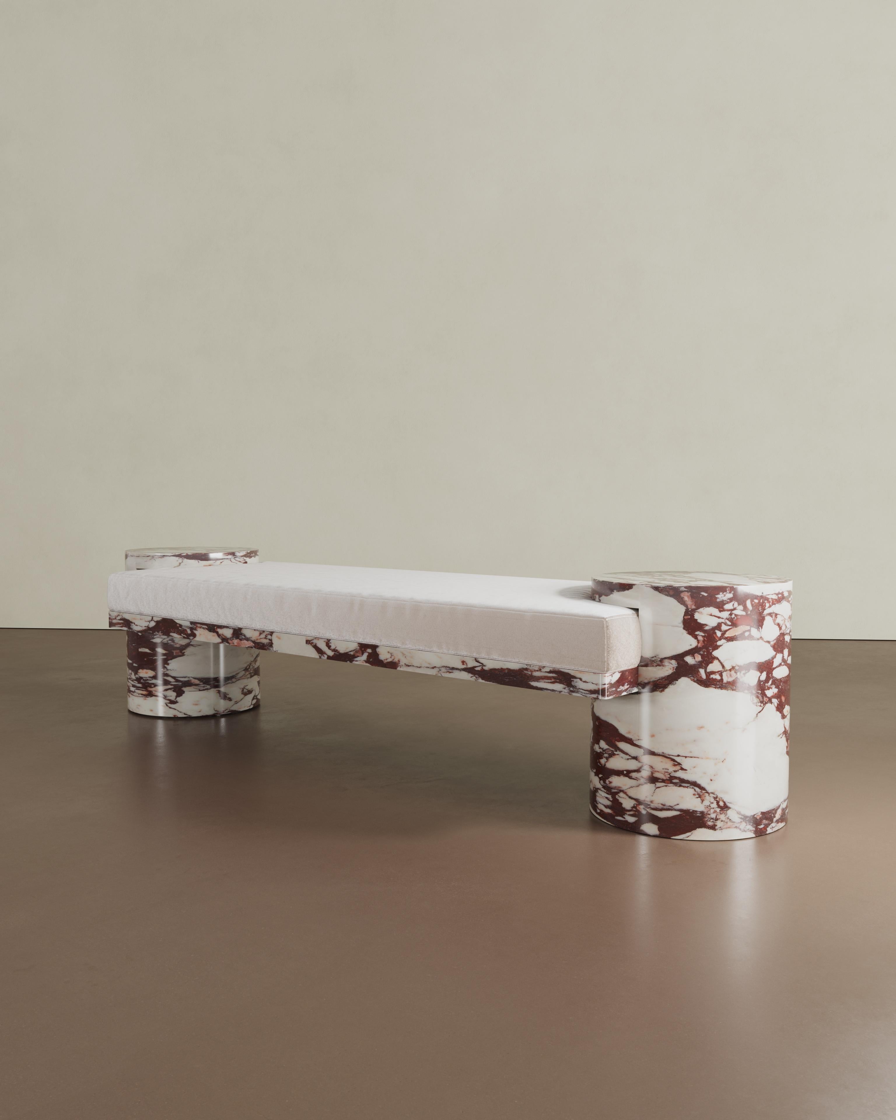 Atlas Bench in Nude Travertine By The Essentialist In New Condition For Sale In ROSE BAY, AU