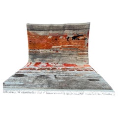 ATLAS Tapis de laine berbère Moderne Tissé à la main Grand Minimaliste Contemporain