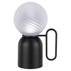 Atlas Black Metal and Borosilicate Glass Table Lamp Atlas Black Metal and Borosilicate Glass Table Lamp