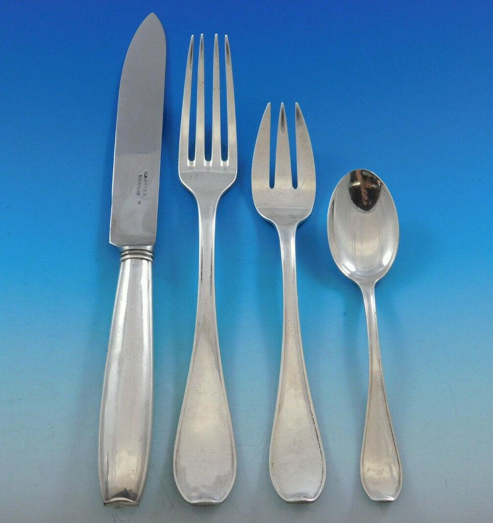 20th Century Atlas by Cartier Sterling Silver Flatware Set 12 Service 190 Pieces Dinner