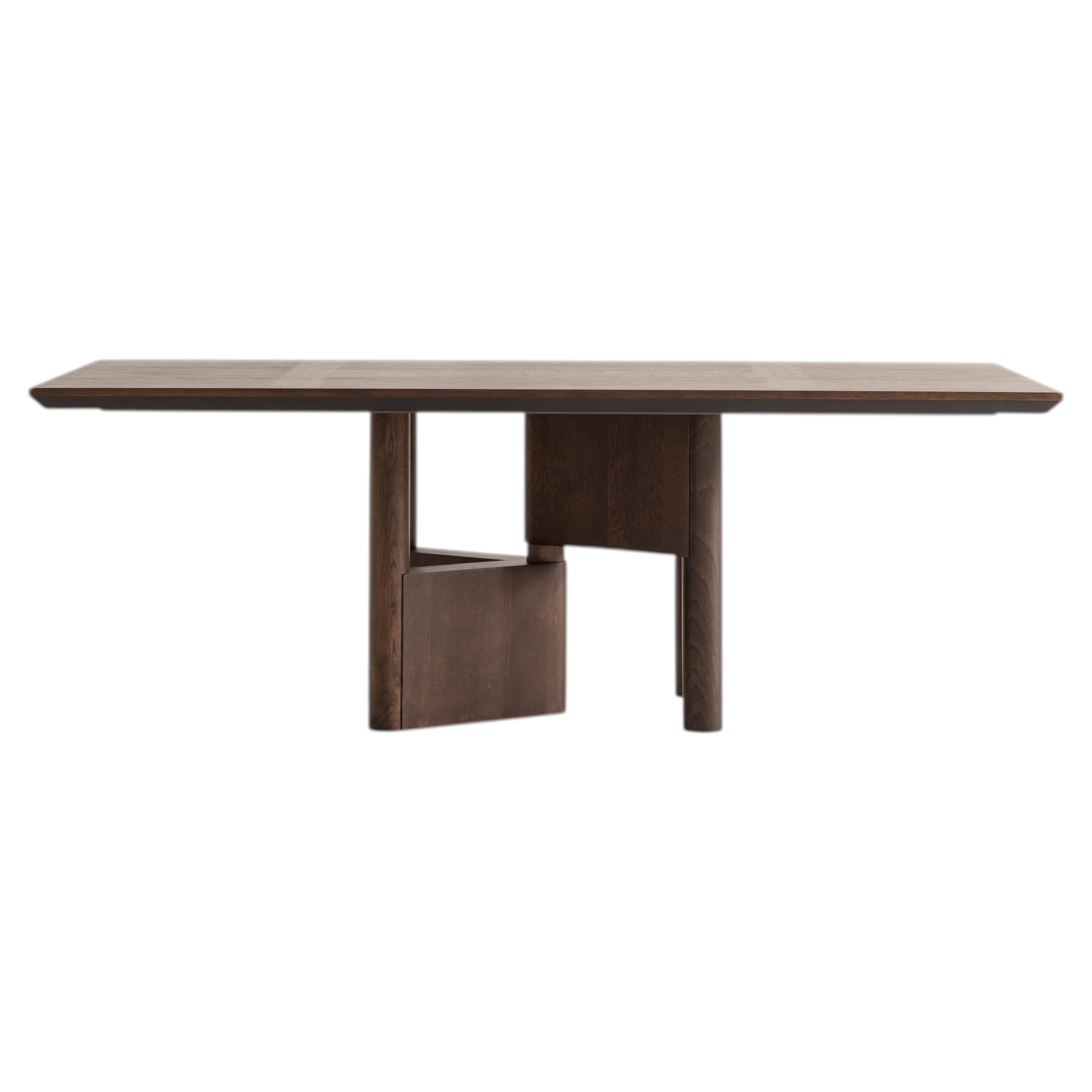 Mesa de Comedor ATLAS de 85'' - Madera de Roble Americano
