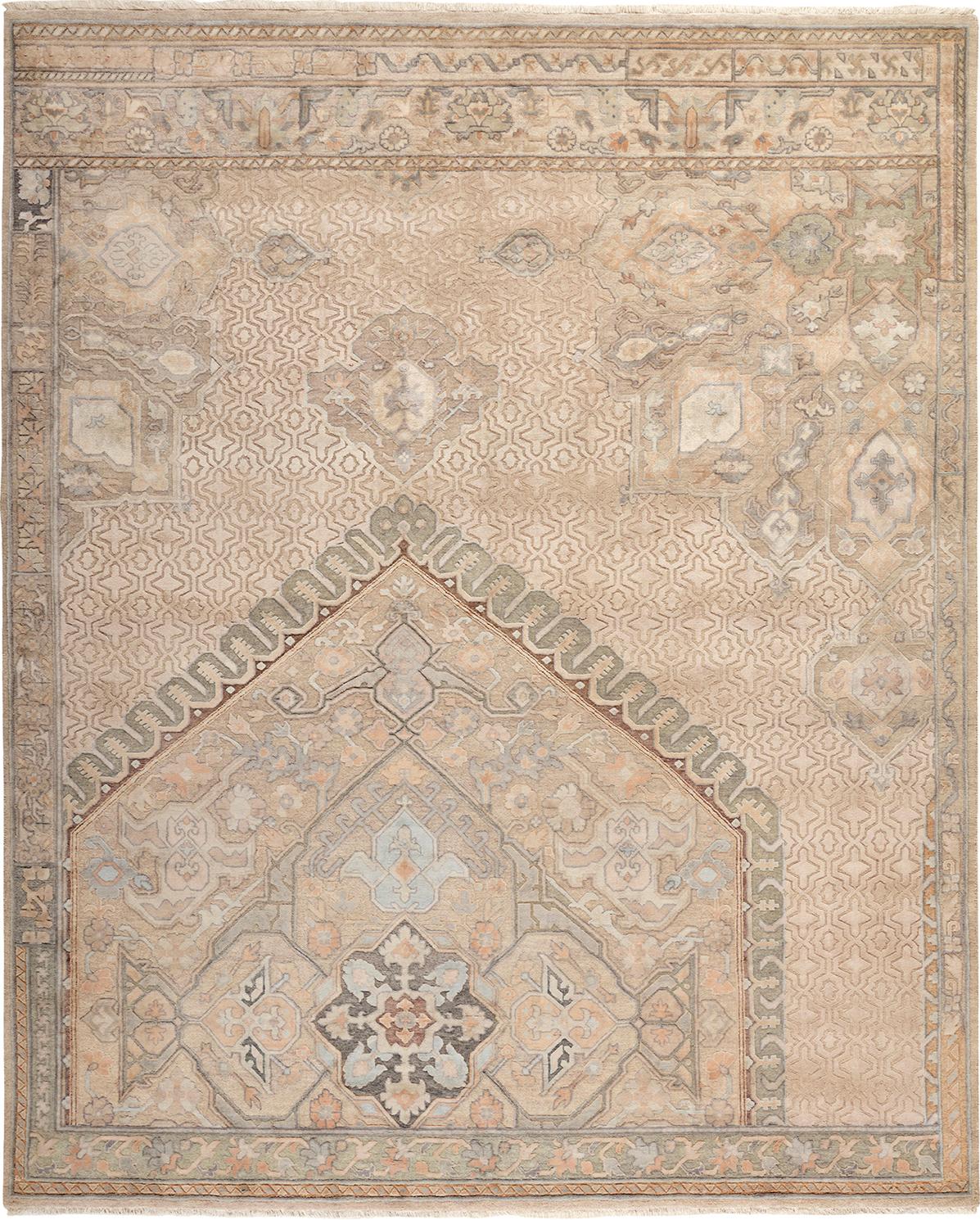 Questo Oushak è un bellissimo esempio di tessitura classica turca.
Ispirato al campionario Vagireh, il disegno porta con sé il dolce profumo di
nostalgia con la sua arte e il suo fascino senza età.

Disponibile nei colori Aqua Rust e Grey Gold in