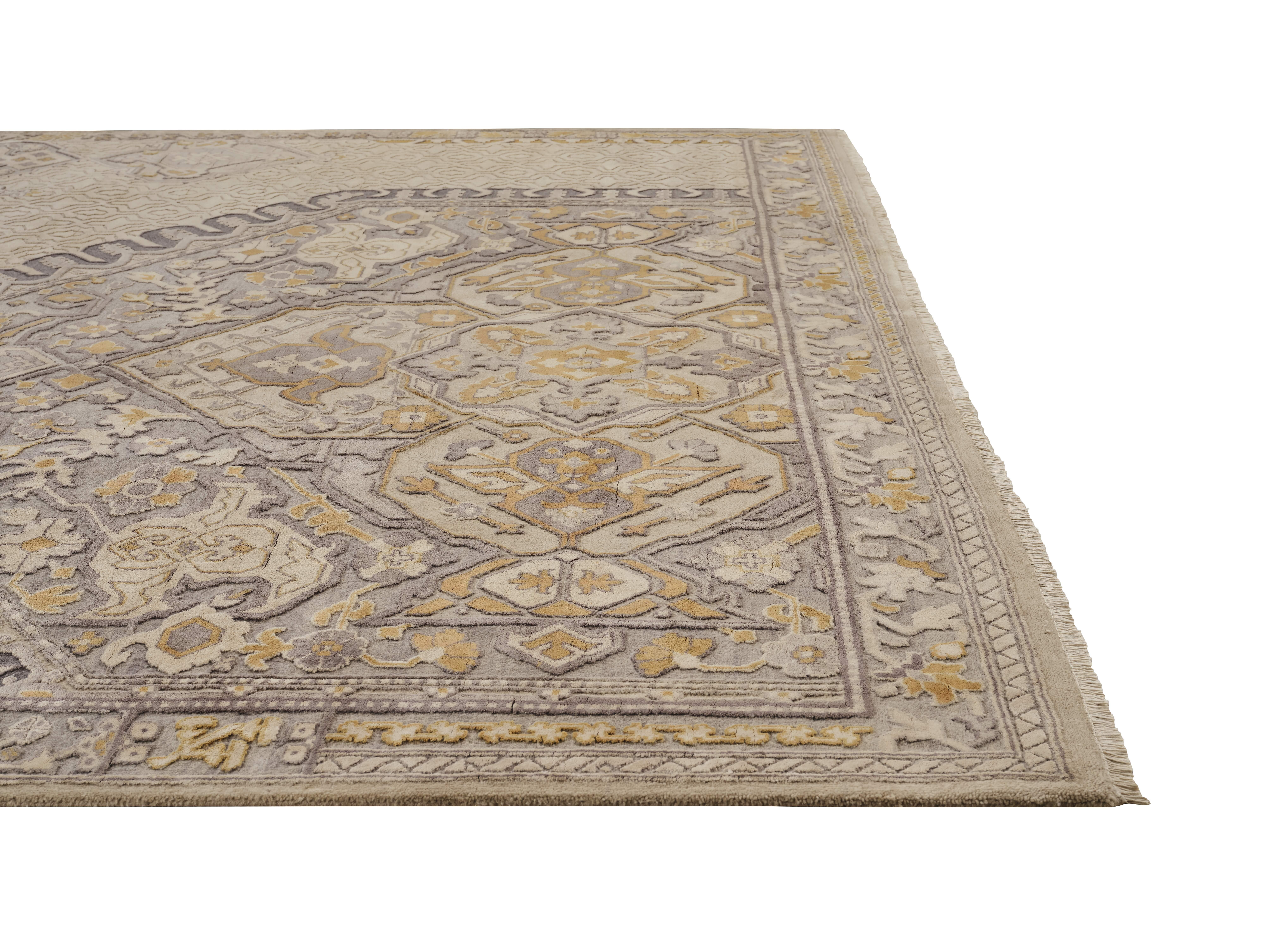 ATLAS HEIGHTS Handgeknüpfter persischer Teppich aus Wolle und reiner Seide von Hand (21. Jahrhundert und zeitgenössisch) im Angebot