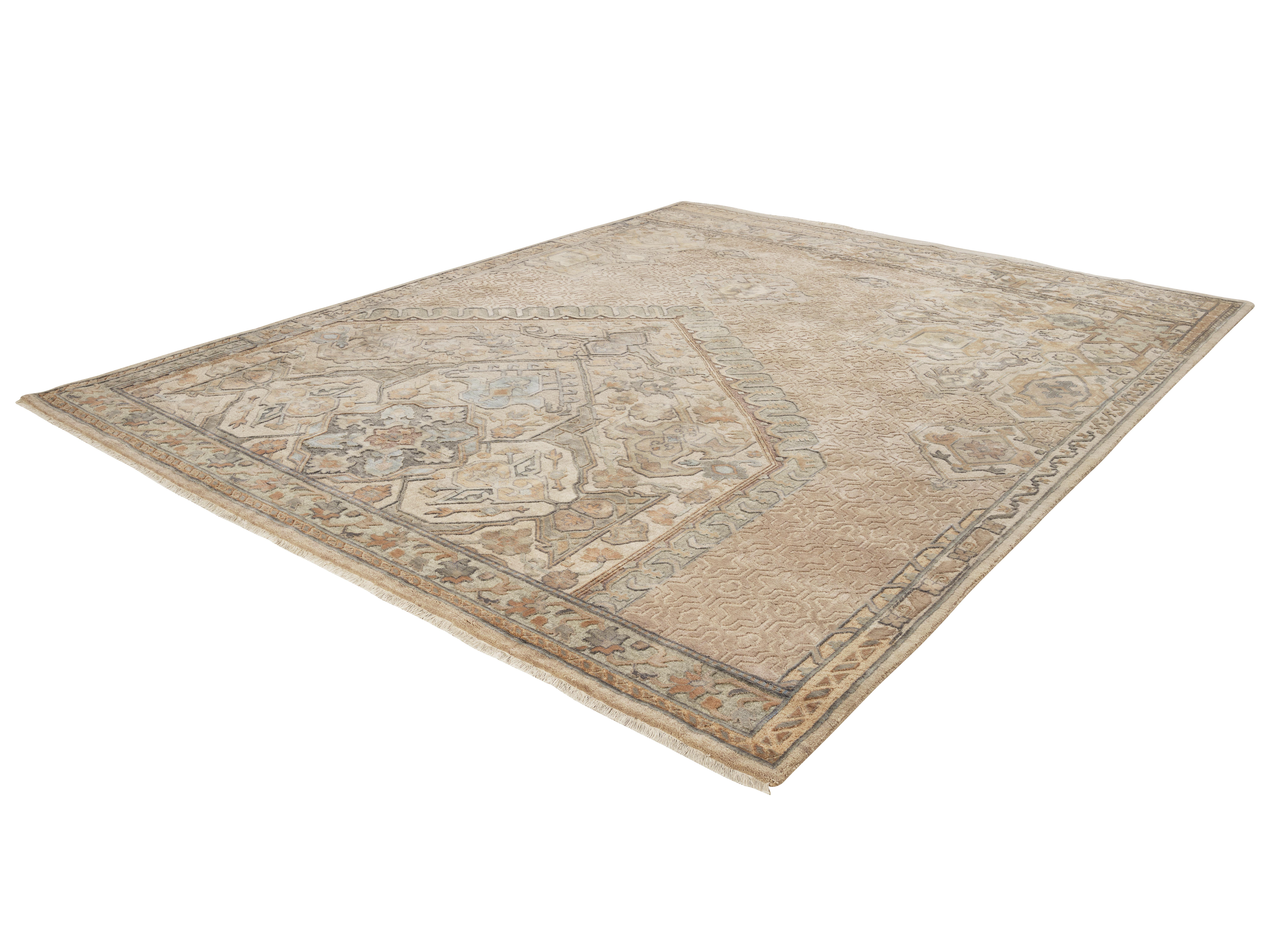ATLAS HEIGHTS Hand Knotted Persian Rug in Wool and Botanical Silk by Hands For Sale 2