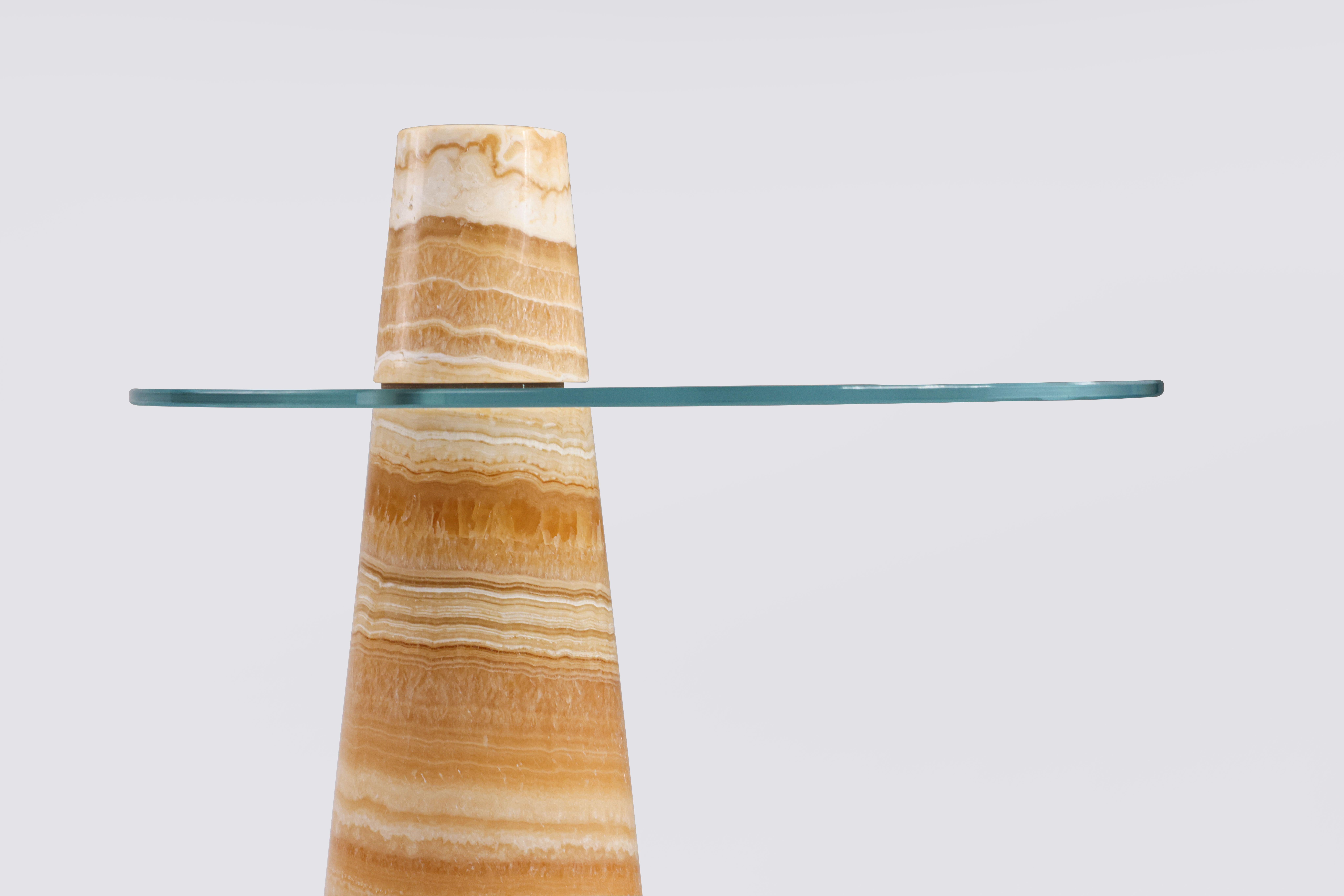 Turc Table d'appoint Atlas Honey Onyx par RAFFINATO en vente