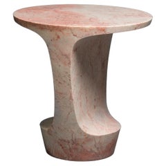 Atlas large Table in Rossata Pink Marble by Adolfo Abejon for Formar