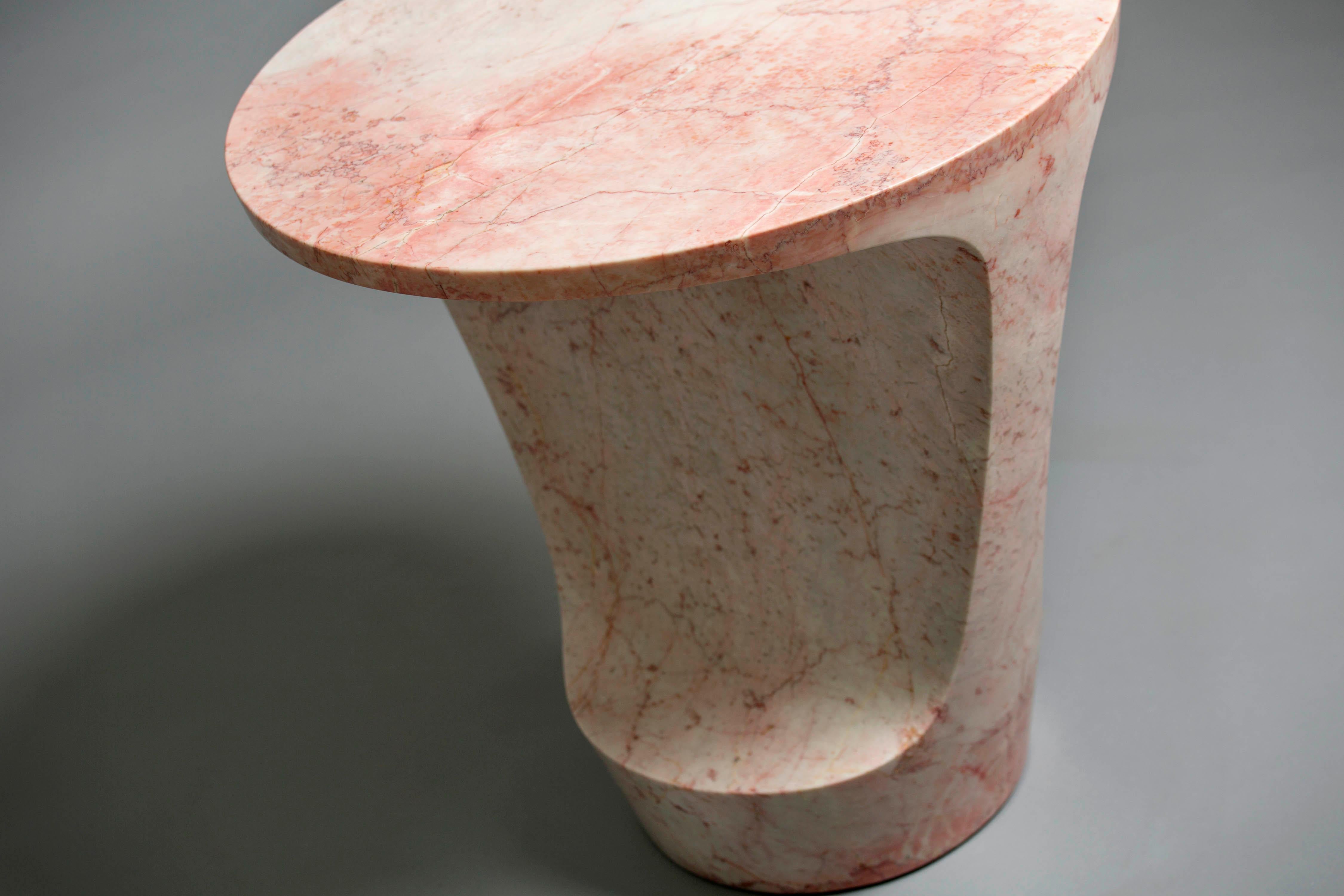 Modern Atlas large Table in Rossata Marble by Adolfo Abejon for Formar For Sale